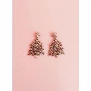 Bauble Bar Gold Christmas Tree Earrings